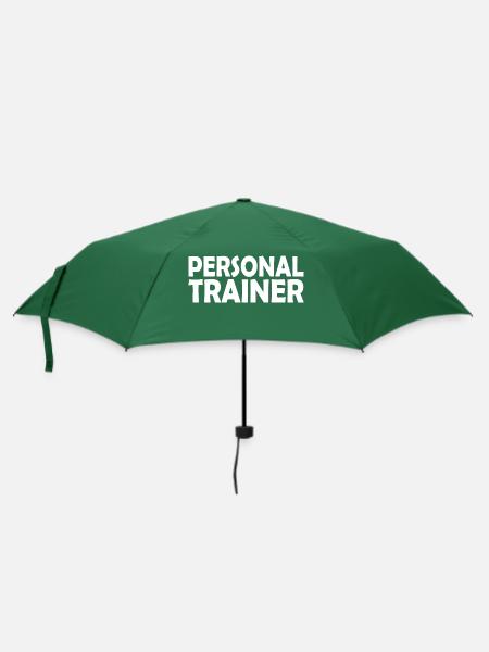 Personal trainer - Regenschirm (klein) - Flaschengrün
