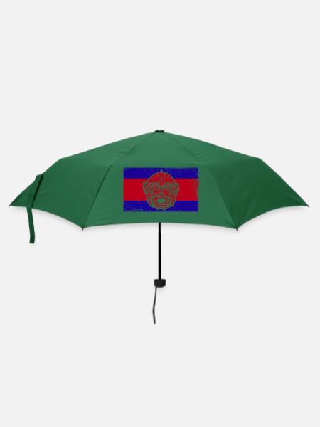 Kambodscha Urlaub Khmer Asien Flagge Reise - Regenschirm (klein) - Flaschengrün