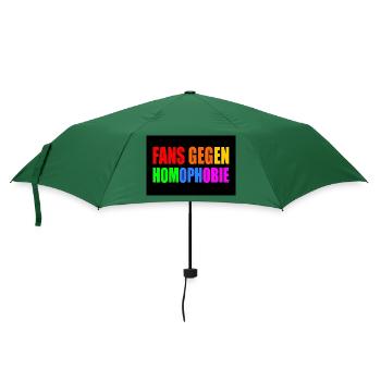 fans gegen homophobie - Regenschirm (klein) - Flaschengrün - Vorne
