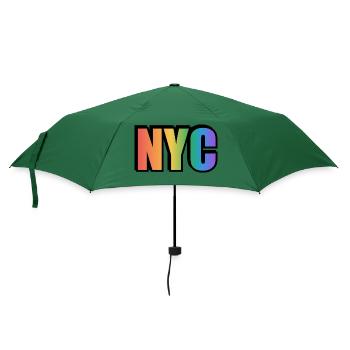 Schwules NYC - Regenschirm (klein) - Flaschengrün - Vorne