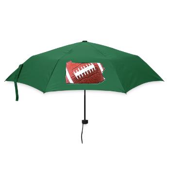 Football in der Pennsylvania State Landkarte - Regenschirm (klein) - Flaschengrün - Vorne
