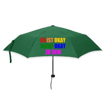 es ist okay nicht okay zu sein - Regenschirm (klein) - Flaschengrün - Vorne