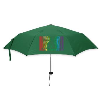 LOVE LOVE LOVE - Regenschirm (klein) - Flaschengrün - Vorne