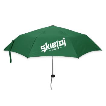 Skibidi Rizz Logo - Regenschirm (klein) - Flaschengrün - Vorne
