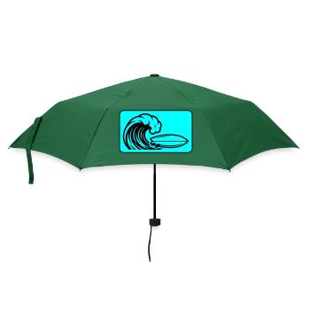 Surfbrett Welle - Regenschirm (klein) - Flaschengrün - Vorne