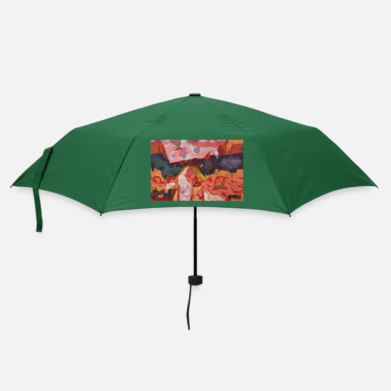 Abstract Color Fire - Umbrella (small) - bottlegreen