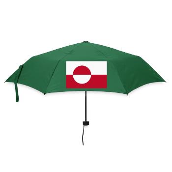 Greenland Flag - Greenlandic Flag - Umbrella (small) - bottlegreen - Front