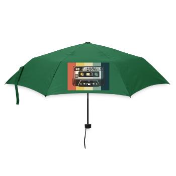 1976_Vintage_Kassette_ - Regenschirm (klein) - Flaschengrün - Vorne