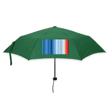 Klimawandel - Show your stripes - Regenschirm (klein) - Flaschengrün - Vorne