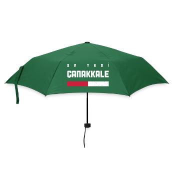 Canakkale 17 Türkei Turkiye TR Geschenk Urlaub - Regenschirm (klein) - Flaschengrün - Vorne