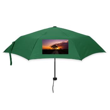 Sonnenuntergang in Venezuela - Regenschirm (klein) - Flaschengrün - Vorne