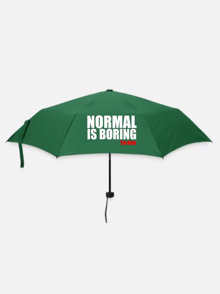 Normal ist langweiliges Techno-Zitat - Regenschirm (klein) - Flaschengrün