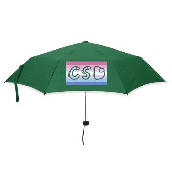 bigender pride CSD - Regenschirm (klein) - Flaschengrün - Vorne