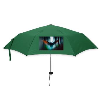 böser Mottenmann in Nordamerika Monster Dark Horror - Regenschirm (klein) - Flaschengrün - Vorne