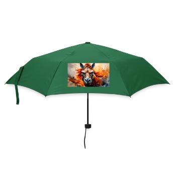 Süße mürrische griesgrämige Tiere - Pferd - Regenschirm (klein) - Flaschengrün - Vorne