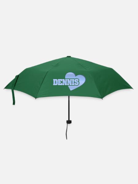 Dennis als Gold - Regenschirm (klein) - Flaschengrün