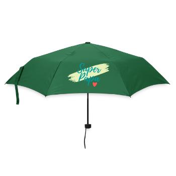 Super-Papa - Regenschirm (klein) - Flaschengrün - Vorne