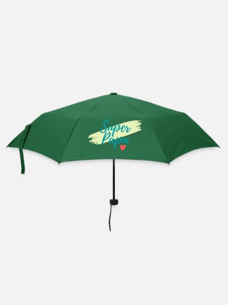 Super-Papa - Regenschirm (klein) - Flaschengrün
