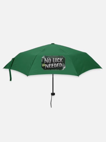 no luck needed - St.Patrick´s Day - Regenschirm (klein) - Flaschengrün