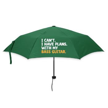 Ich kann nicht, ich habe Pläne mit meinem Bassgitarren-Bassisten - Regenschirm (klein) - Flaschengrün - Vorne