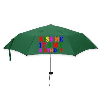 it's my birthday - Regenschirm (klein) - Flaschengrün - Vorne