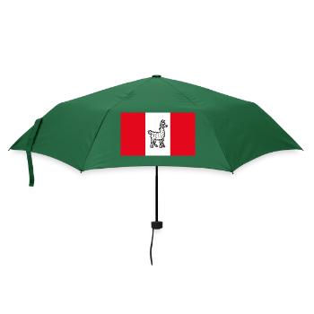 Peru funny - Regenschirm (klein) - Flaschengrün - Vorne