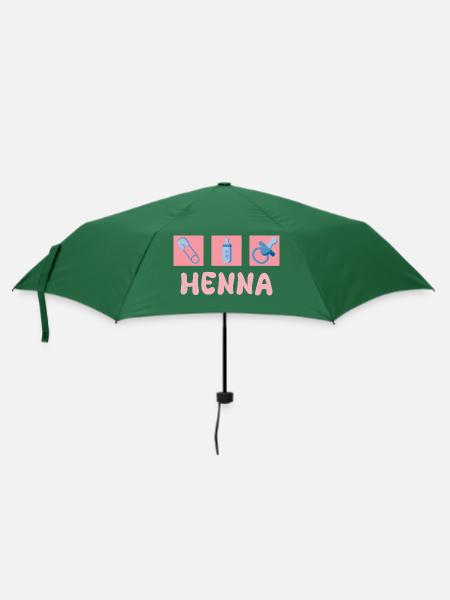 Schnuller Henna - Regenschirm (klein) - Flaschengrün
