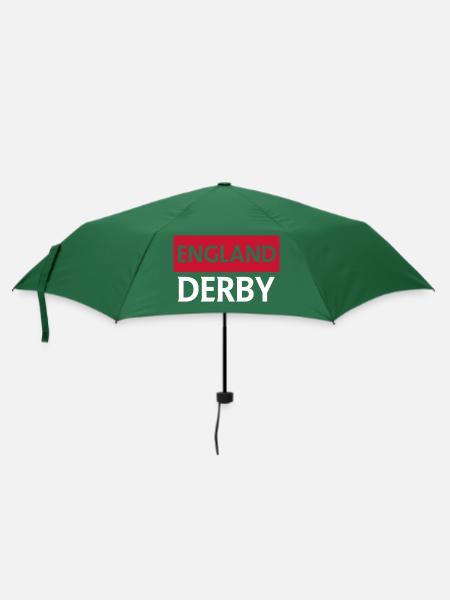 Englisches Derby Retro Design - Regenschirm (klein) - Flaschengrün