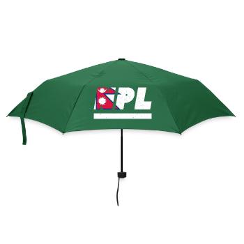 Nepal Fahne Flagge NPL - Regenschirm (klein) - Flaschengrün - Vorne