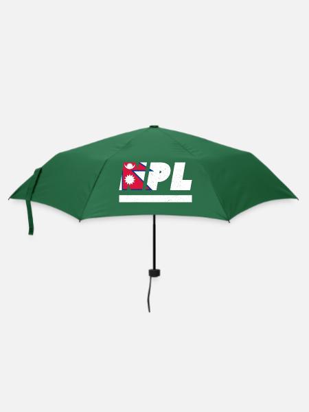 Nepal Fahne Flagge NPL - Regenschirm (klein) - Flaschengrün