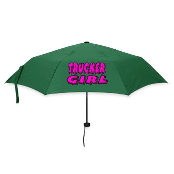 Trucker Girl - Regenschirm (klein) - Flaschengrün - Vorne