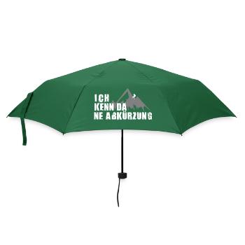 Ich kenn da ne Abkürzung - Wandern- Berge - Regenschirm (klein) - Flaschengrün - Vorne
