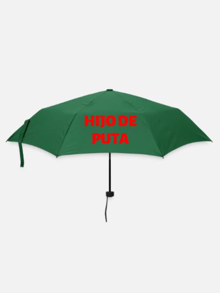 Spanisch Sprache Spruch - Regenschirm (klein) - Flaschengrün