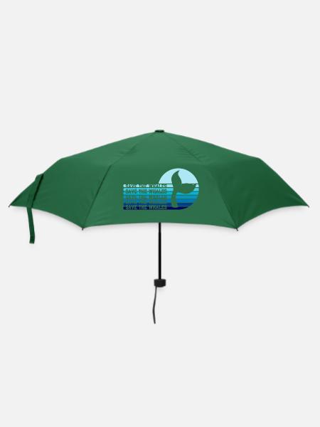 Rettet die Wale - Regenschirm (klein) - Flaschengrün