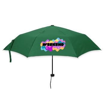 Weekend Vibes Shirt - Regenschirm (klein) - Flaschengrün - Vorne
