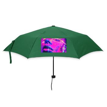 Neo-Expressionismus Gesicht - Regenschirm (klein) - Flaschengrün - Vorne