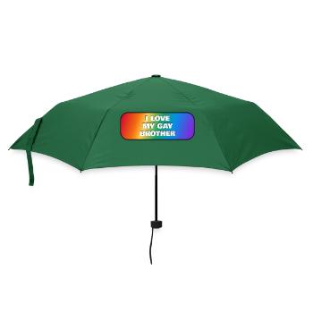 Ich liebe meinen schwulen Bruder - Regenschirm (klein) - Flaschengrün - Vorne