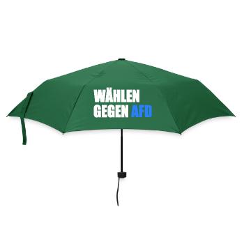 Wählen gegen afd - Regenschirm (klein) - Flaschengrün - Vorne