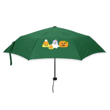 Halloween-Set - Regenschirm (klein) - Flaschengrün - Vorne