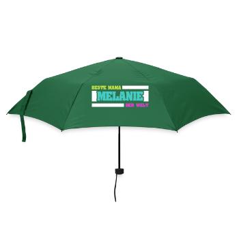 Geschenk für Melanie - Regenschirm (klein) - Flaschengrün - Vorne