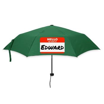 Bonjour, je m’appelle Edward Étiquette Étiquette Étiquette - Parapluie standard - vert bouteille - Devant