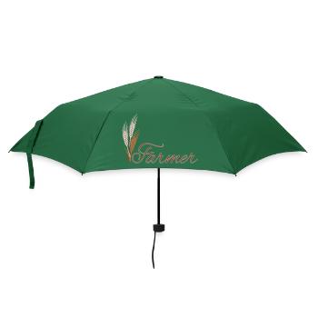 Farmer - Farben veränderbar - Regenschirm (klein) - Flaschengrün - Vorne