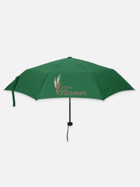 Farmer - Farben veränderbar - Regenschirm (klein) - Flaschengrün