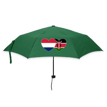 Holland Kenia Flagge Herz - Regenschirm (klein) - Flaschengrün - Vorne