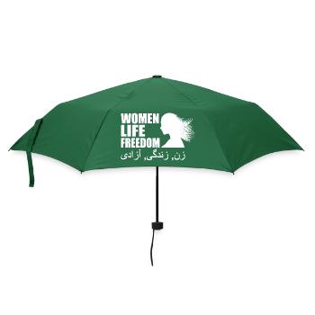 Women life freedom - Regenschirm (klein) - Flaschengrün - Vorne