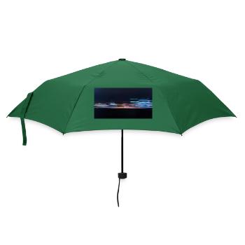 Nachts auf der Autobahn in Berlin - Regenschirm (klein) - Flaschengrün - Vorne