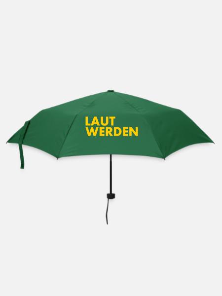 Laut werden - Regenschirm (klein) - Flaschengrün