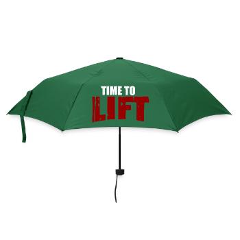 Time To Lift - Workout - Regenschirm (klein) - Flaschengrün - Vorne