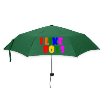 I like boys - Regenschirm (klein) - Flaschengrün - Vorne