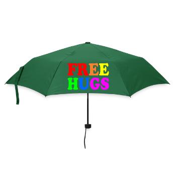 Free hugs - Regenschirm (klein) - Flaschengrün - Vorne